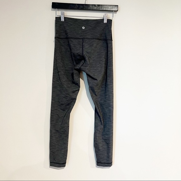 Lululemon Wunder Under Hi-Rise Brushed Full-On Luxtreme 25” Heathered Black - Picture 6 of 9